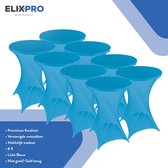 ElixPro - Jupe de table debout Premium bleu clair 8x - ∅80 x 110 cm - Jupe de table - Housse de table debout - Housse de table debout - Extra épaisse pour un look Premium