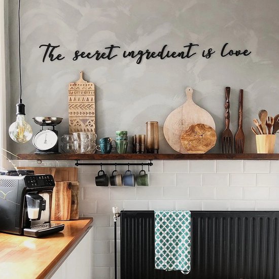 Décoration murale de cuisine, L'ingrédient secret est l'amour, Textes  muraux et
