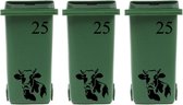 Voordeelset 6 x sticker kliko/ container koe & huisnummer | Rosami