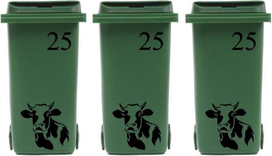 Autocollants Numérotés Pour Poubelle à Roulettes - 40 Pièces Chiffres 0 à 9, Motif Tournesol, PVC Imperméable - 3