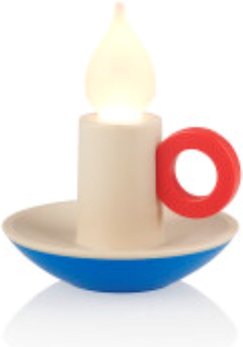 Bitten Oplaadbaar Kandelaar Lampje - Wit Met Blauw