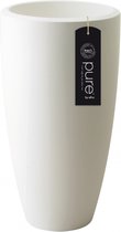 Elho Pure Soft Round High 40 - Pot De Fleurs pour Intérieur & Extérieur - Ø 39.0 x H 70.1 cm - Blanc