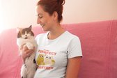Shirt - We are purrfect together - Wurban Wear | Grappig shirt | Kat | Unisex tshirt | Kattenbak | Liefde | Knuffel | Wit
