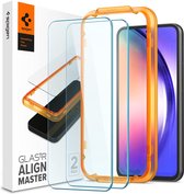 Spigen screenprotector Geschikt voor Samsung Galaxy A54 - Full Cover glas - 2 Pack