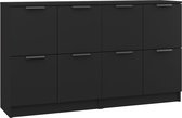 vidaXL-Dressoirs-2-st-60x30x70-cm-bewerkt-hout-zwart