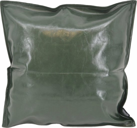 Sierkussen Shiny Leather Donkergroen | 45 x 45 cm | PU Leder