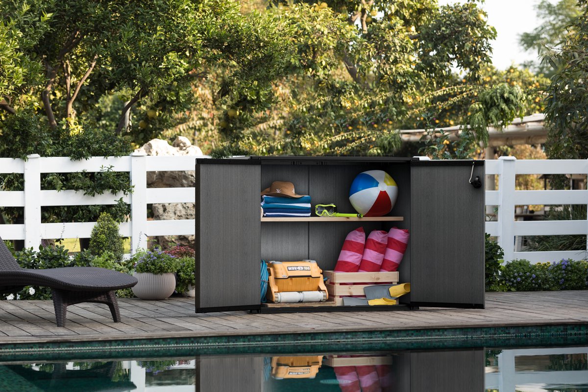 Keter Cortina Bella Opbergkast - 1000L - 140x77x120cm - Grijs