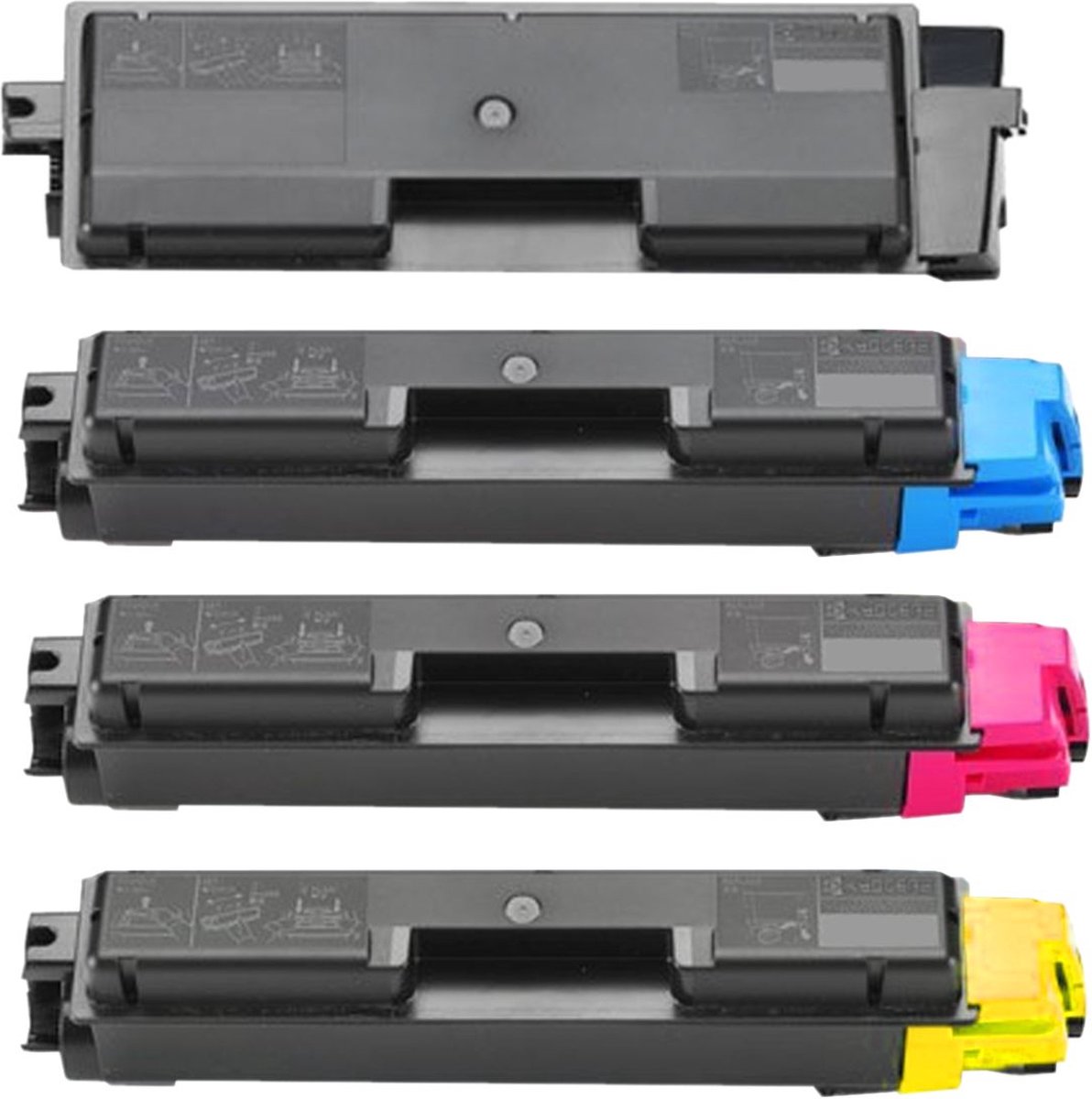 Geschikt voor Kyocera TK-580 Toner cartridges - Multipack 4 Kleuren - Geschikt voor Kyocera Ecosys P6021CDN en Kyocera FS-C5150DN - Toners - CMYK