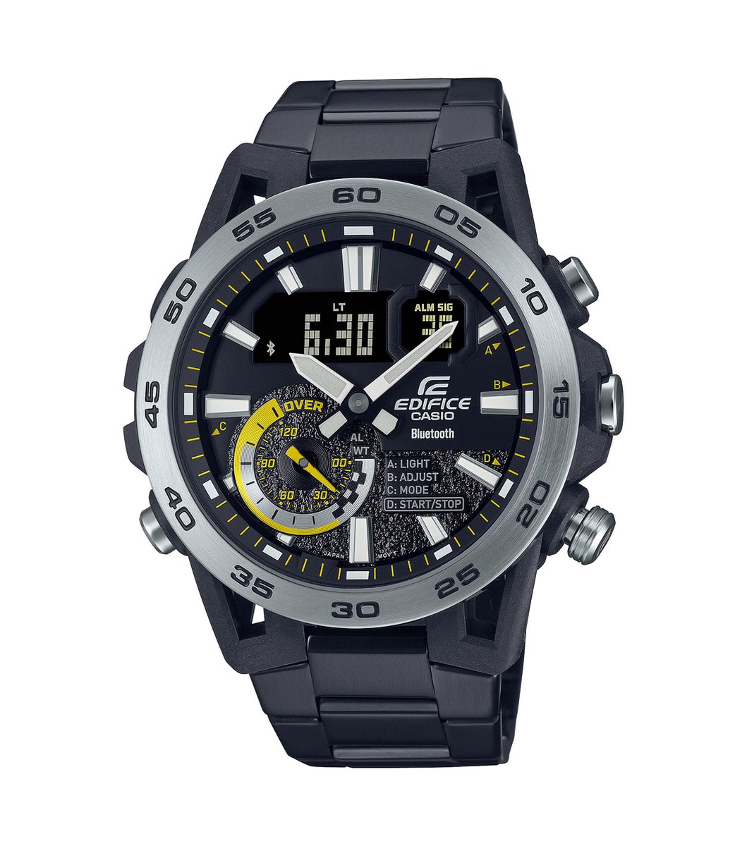Casio horloge ECB-40DC-1AEF Bluetooth Zwart- Ø 52.4 mm
