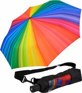 Trekking zakparaplu XXL met schoudertas, regenboog