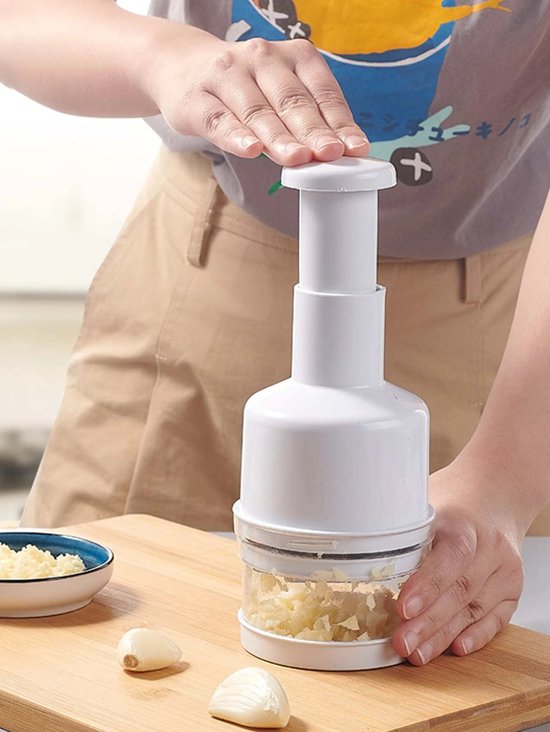 Borvat® - Multihakker - Hakmolen handmatig - groentehakker - wit - voor ui-knoflook-groenten — afbeelding 5