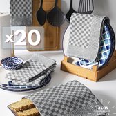Ensemble torchon - Essuies de vaisselle | 40x60 cm | Gris | Série de 10 | 100% coton | Restauration Essuies de vaisselle | Essuies de vaisselle de restauration