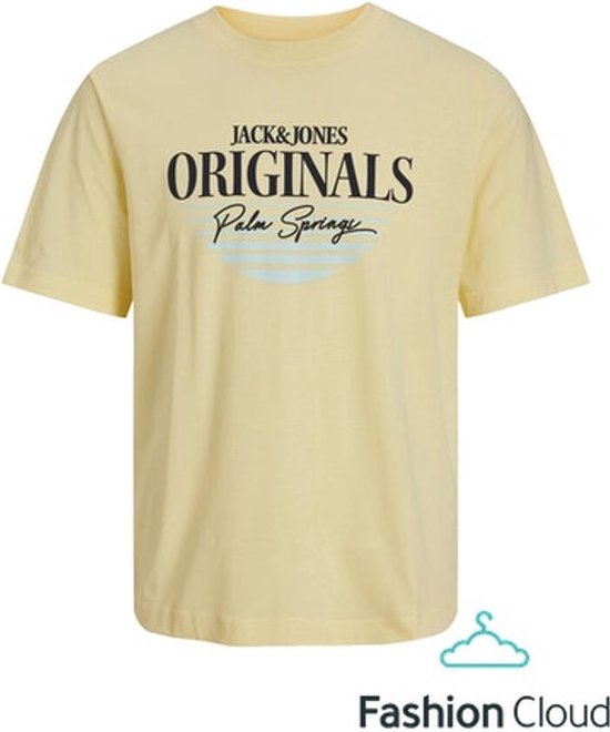 Jack & Jones Jack&Jones Palma Branding Tee French Vanilla GEEL L