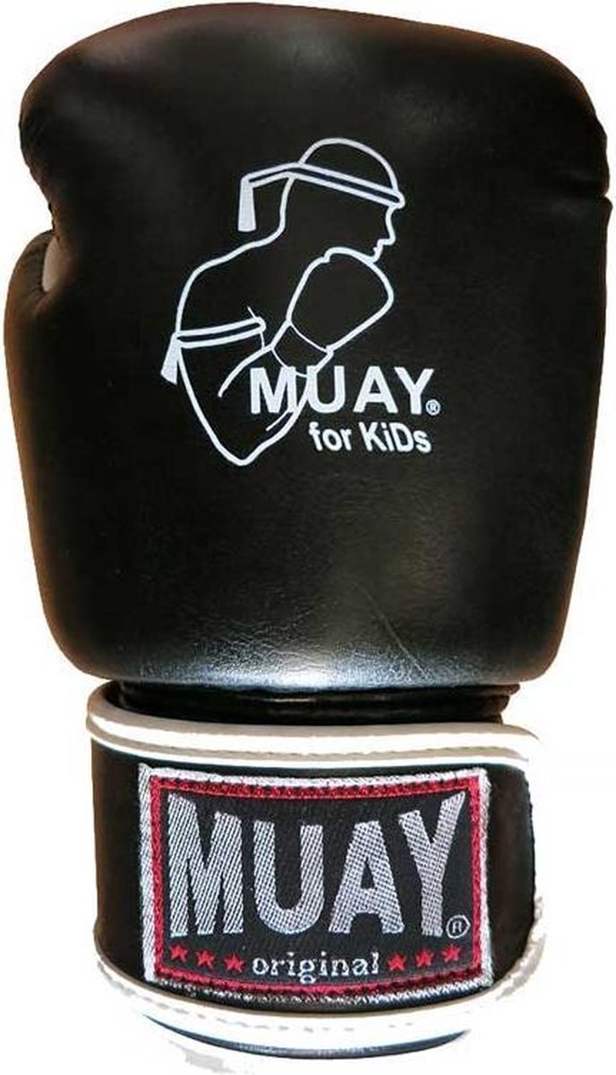 Muay (kick)bokshandschoenen Junior Zwart 8oz