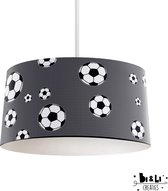 Hanglamp voetbal - kinder & babykamer - lampen - grijs - kunststof - 30x25cm - excl. lichtbron