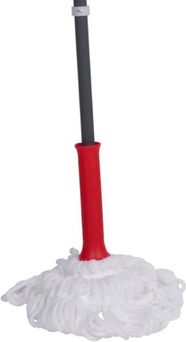 Dirt Devil Microvezel Dweil - 125 x ⌀ 7,5 CM - Makkelijk Uitwringen - Rood/ Grijs