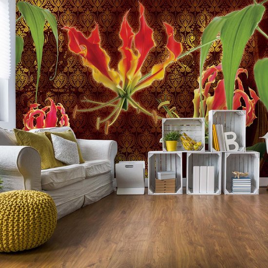 Papier peint Fleurs Floral | XXXL - 416 cm x 254 cm | Polaire 130g / m2