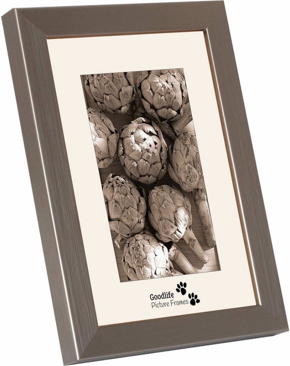Houten Fotolijst Piano Staal Geborsteld-29,7X42 (DIN A3)
