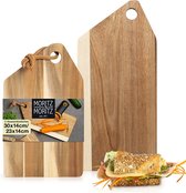 2 x houten serveerplanken - 1,6 cm dik - houten plank om te serveren - antibacteriële acacia houten plank keuken Ook als ontbijtbord of kaasbord hout