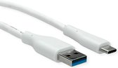 VALUE USB 3.2 Gen 1 kabel, A-C, M/M, wit, 2 m