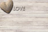 Fotobehang Love Stone Heart | XXL - 312cm x 219cm | 130g/m2 Vlies