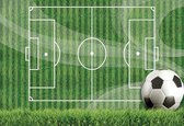Fotobehang Football Pitch | XXL - 312cm x 219cm | 130g/m2 Vlies