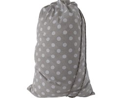 Bluvardi Katoenen waszak -Heavy Duty XL- met trekkoord - Dots grey