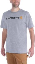 Carhartt Core Logo Heather Grey S-S T-Shirt Heren