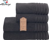 Betully ® - Handdoeken Set - 50x100 - 70x140cm - set van 4 - Hotelkwaliteit – Zware kwaliteit 500 g/m2 Zwart