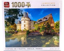 King - Legpuzzel 1000 stukjes Chateau De I'Islette, Cheillé France - Frankrijk - legpuzzel voor volwassen en kinderen