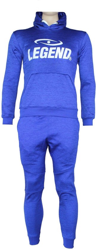 Joggingpak dames/heren met hoodie blauw  S