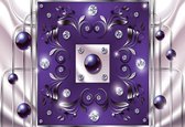 Fotobehang Purple Diamond Abstract Modern | DEUR - 211cm x 90cm | 130g/m2 Vlies