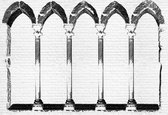 Fotobehang Arch Columns | XXL - 312cm x 219cm | 130g/m2 Vlies