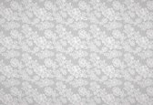 Fotobehang Lace Pattern Light Grey | XL - 208cm x 146cm | 130g/m2 Vlies