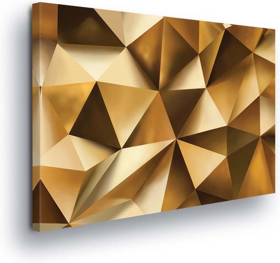 Pattern Abstract Gold Canvas Print 100cm x 75cm