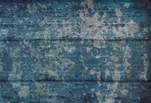 Fotobehang Abstract Painted Wood Texture Blue | XXXL - 416cm x 254cm | 130g/m2 Vlies