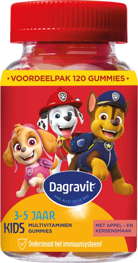 Dagravit Kids Xtra Paw Patrol Multivitaminen 3-5 jaar - 120 gummies