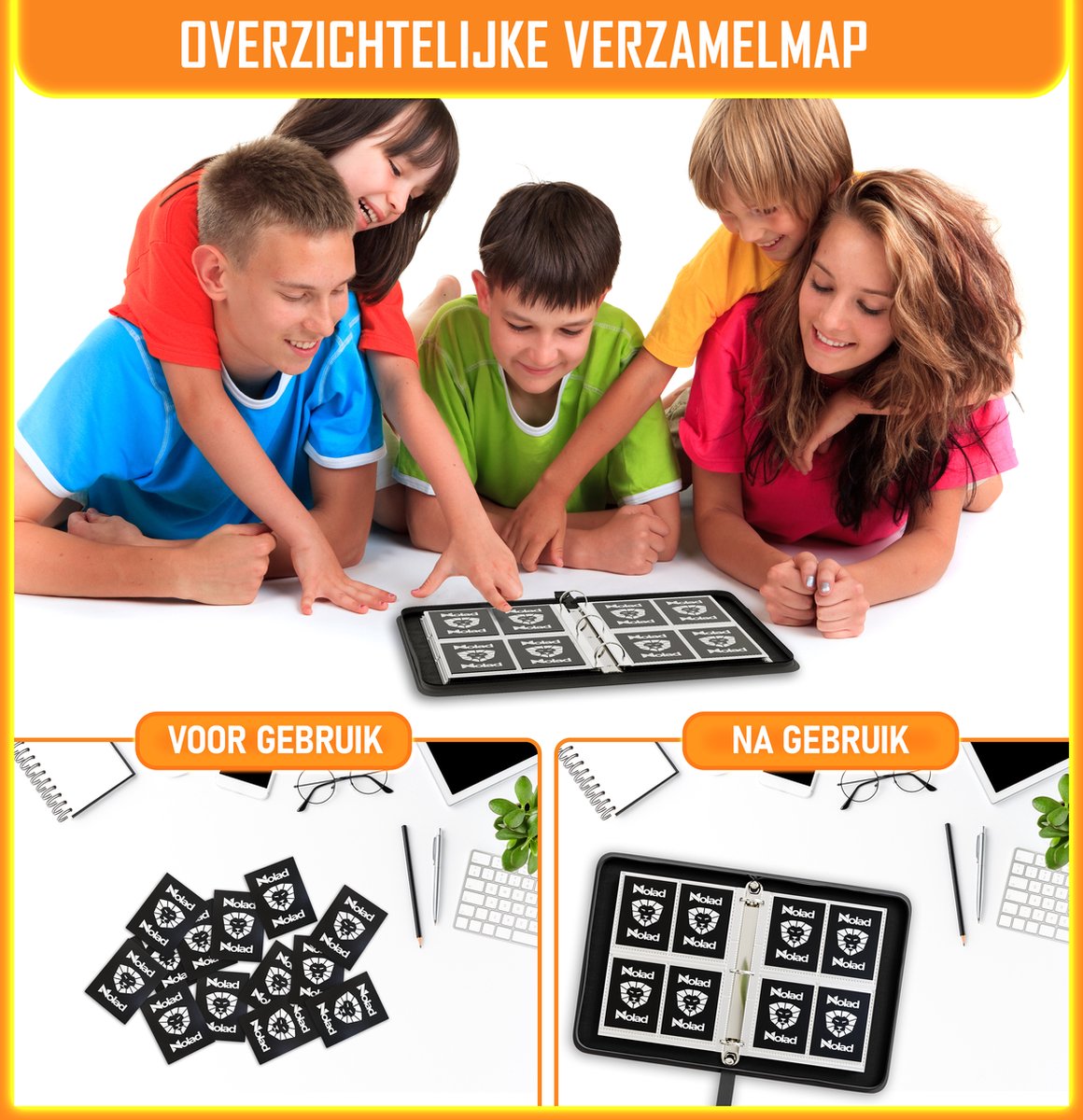 Nolad® Verzamelmap Geschikt voor 400 Pokémon kaarten - Verzamelalbum