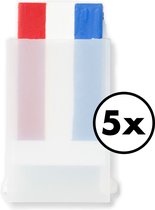 Luxe Rood Wit Blauw Schminkstift voor Koningsdag – 5-pack - Voordeelverpakking- Schminkstick - Voetbalschmink - Nederlandse Vlag Schmink Stift / Stick- Voor kinderen en volwassenen