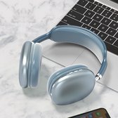 TechU™ Draadloze Bluetooth Koptelefoon – Game Headset – Hoofdtelefoon voor Muziek, Podcast & Gamen – Met Hoofdkussentje – Blauw