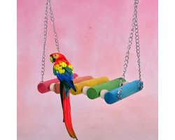 Akyol - Vogel zitje |vogelkooi schommel -papegaai schommel -vogelkooi - parkiet schommel | Vogel | Dierendag | vogel speelgoed | Cadeau | Gift | Papegaai | vogelspeelgoed| vogel accesoires - vogel hanger - schommel vogel