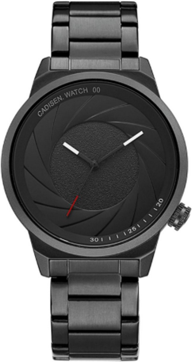 Cadisen Horloge Ø 37 mm - Zwart - Inclusief horlogedoosje