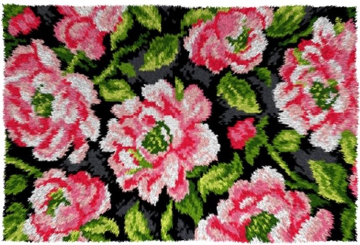 Knooptapijt Rozen - Orchidea