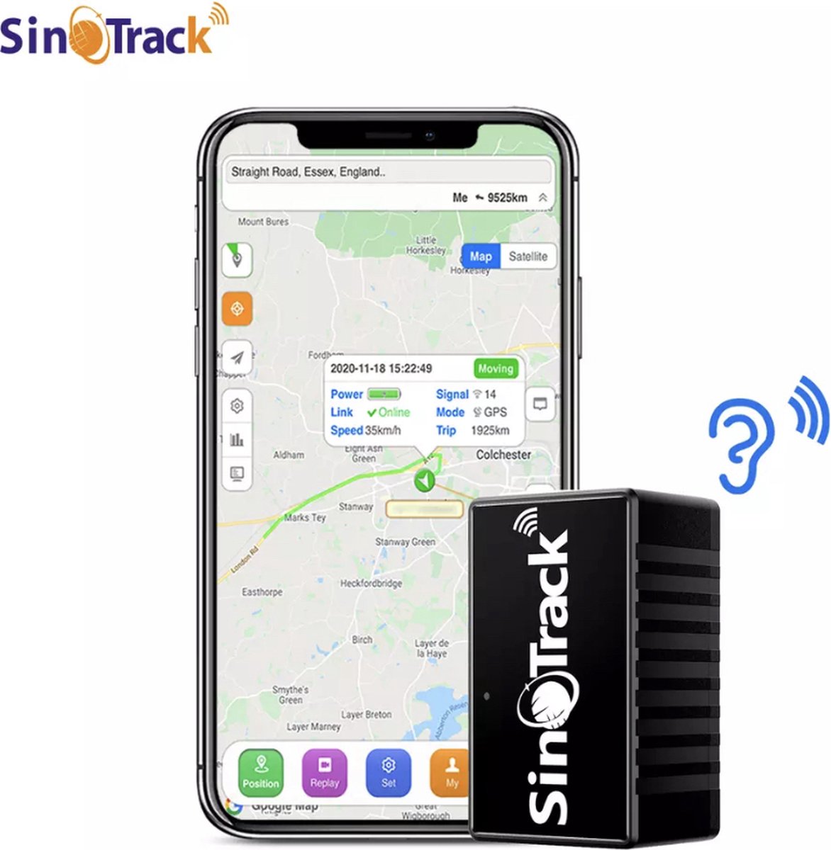 TKMARS Mini GPS Tracker – Sans abonnement – Suivi en temps réel –  Application gratuite