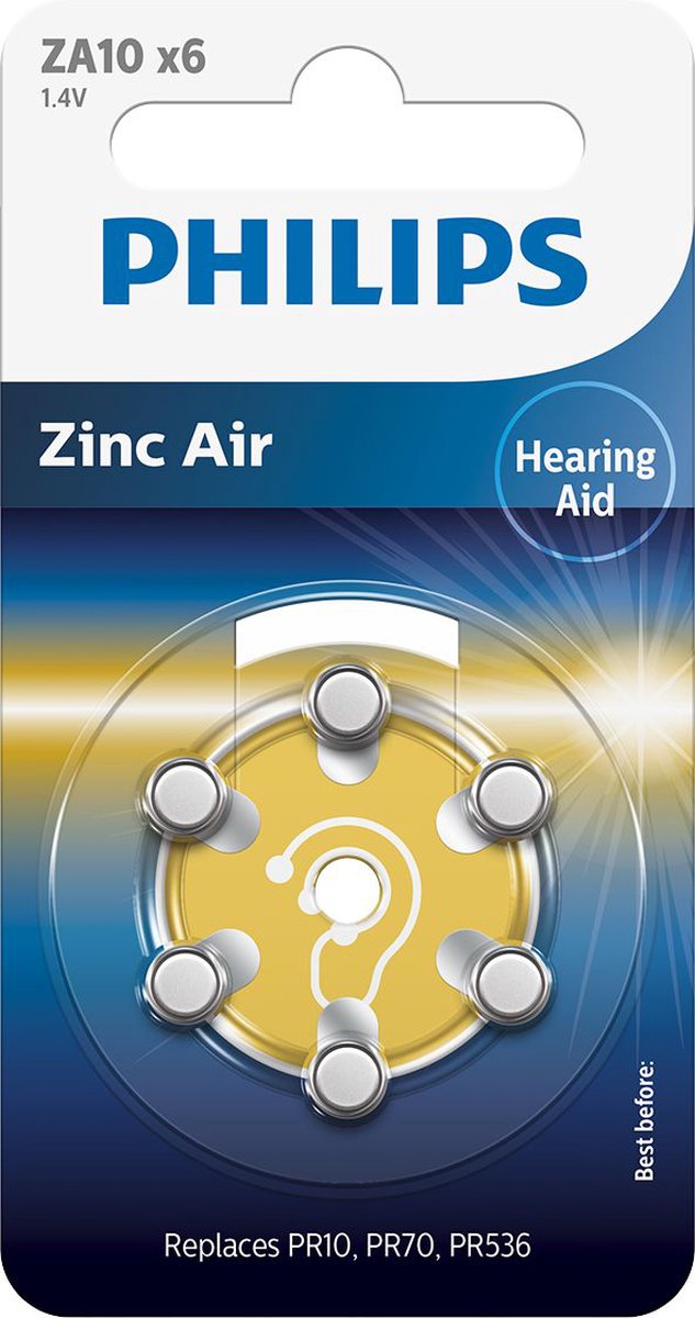 Philips ZA10BP6 - 6 x ZA10 batterij