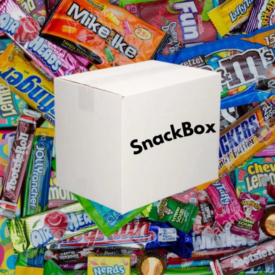 SnackBox Snoep M - Cadeau - Amerikaans Snoep - Snoep box - Snoep Pakket -...