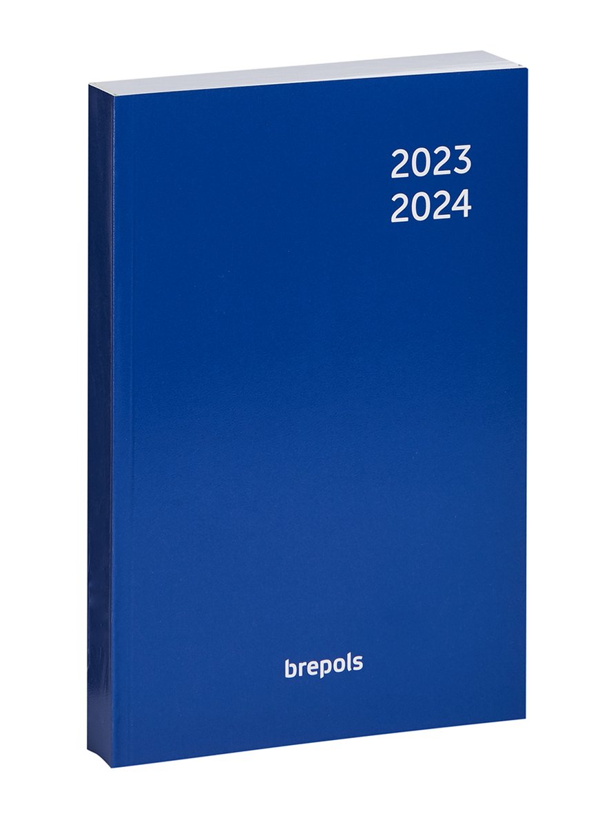 Brepols Schoolagenda 2023-2024 - CLASSIC Flexi - Dagoverzicht - Blauw - 11.5 x 16.9 cm
