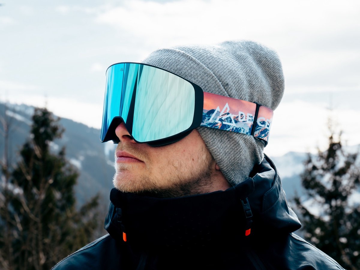 DESCENT Goggle | The Shield [ice blue] - Skibril met magnetisch verwisselbare lens, hard case & extra lens