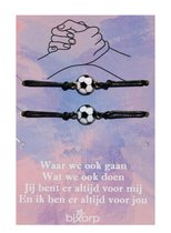 Bixorp Friends EK Voetbal 2024 Vriendschapsarmbandjes voor 2 - Goudkleurig/Zilverkleurig - BFF Armband voor Twee