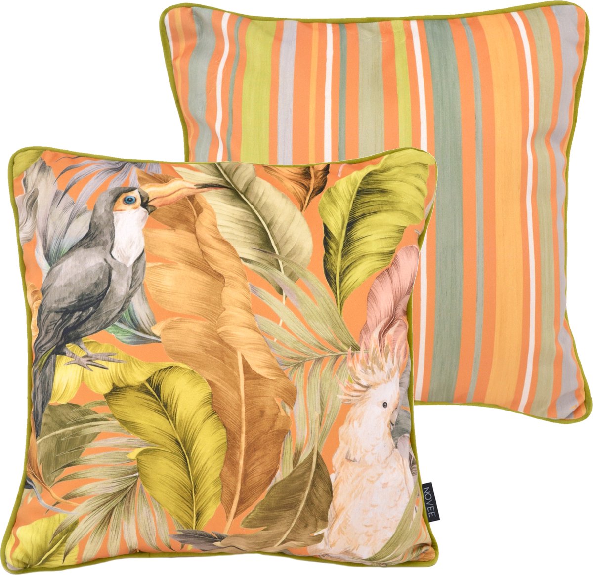 NOVÉE Sierkussen Velvet Noura Groen | 45 x 45 cm | Velvet/Polyester